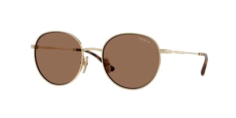 Bambino VOGUE EYEWEAR VJ1002 848/73 Occhiali da sole Metallo Oro Marrone Rotonda Normale