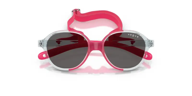 Bambino VOGUE EYEWEAR VJ2012 330187 Occhiali da sole Iniettato Blu Grigio Pillow Normale miniatura 2