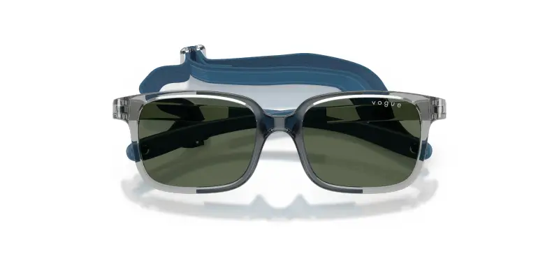 Bambino VOGUE EYEWEAR VJ2017 228371 Occhiali da sole Iniettato Grigio Verde Pillow Normale miniatura 2
