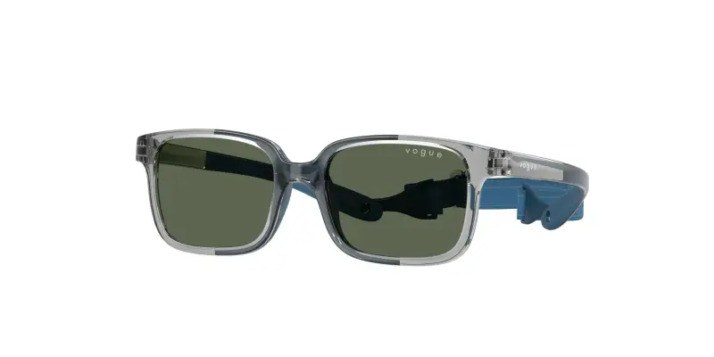 Bambino VOGUE EYEWEAR VJ2017 228371 Occhiali da sole Iniettato Grigio Verde Pillow Normale