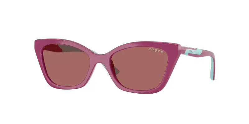Bambino VOGUE EYEWEAR VJ2020 321169 Occhiali da sole Iniettato Viola Viola Cat Eye Normale