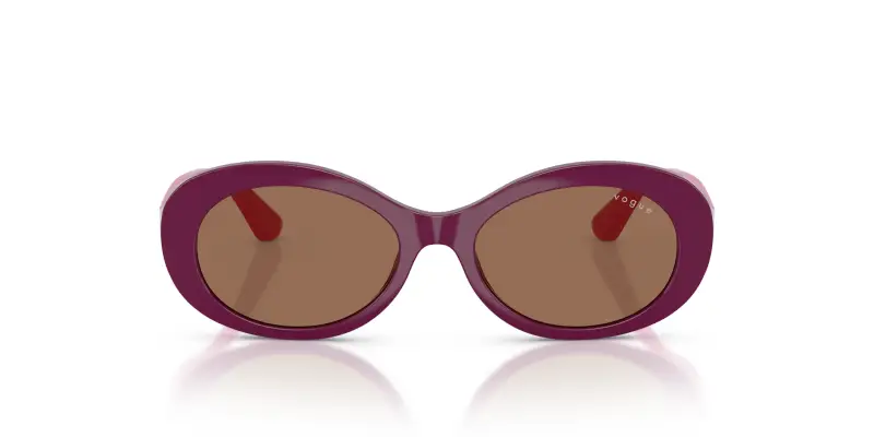 Bambino VOGUE EYEWEAR VJ2032 321373 Occhiali da sole Nylon Viola Marrone Rotonda Normale miniatura 3