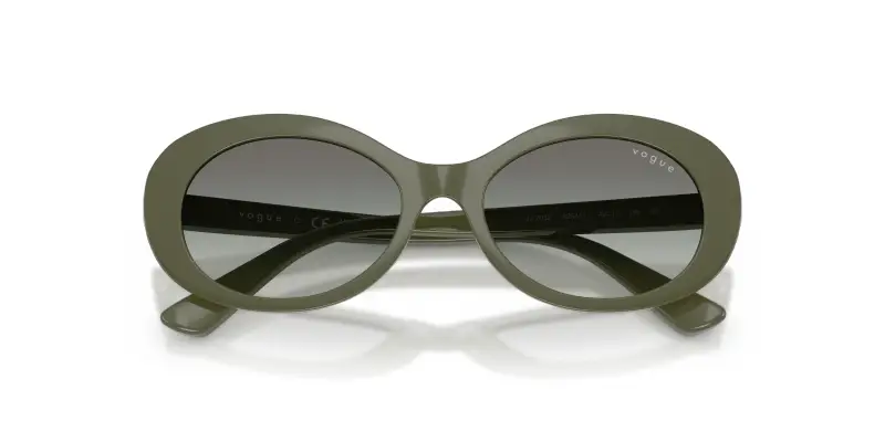 Bambino VOGUE EYEWEAR VJ2032 326411 Occhiali da sole Nylon Verde Grigio Rotonda Normale Sfumato miniatura 2