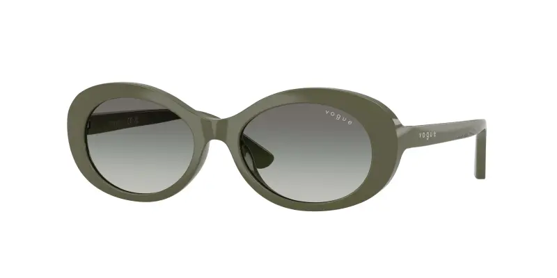Bambino VOGUE EYEWEAR VJ2032 326411 Occhiali da sole Nylon Verde Grigio Rotonda Normale Sfumato