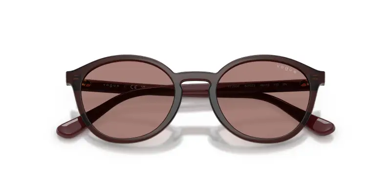 Bambino VOGUE EYEWEAR VJ2033 327073 Occhiali da sole Nylon Rosso Marrone Pantos Normale miniatura 2