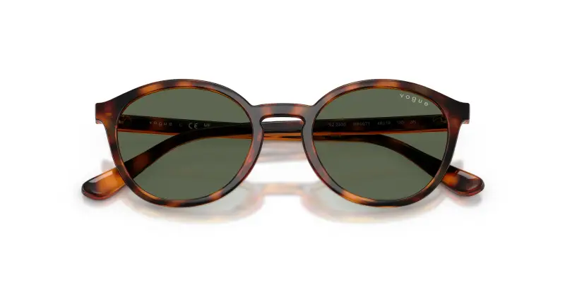 Bambino VOGUE EYEWEAR VJ2033 W65671 Occhiali da sole Nylon Marrone Verde Pantos Normale miniatura 2