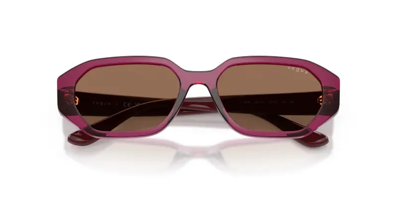 Bambino VOGUE EYEWEAR VJ2034 327173 Occhiali da sole Nylon Rosso Marrone Geometrica Normale miniatura 2