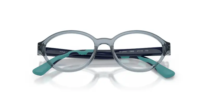 Bambino VOGUE EYEWEAR VY2043 2966 Montature da vista Nylon Blu Trasparente Rotonda Normale miniatura 2