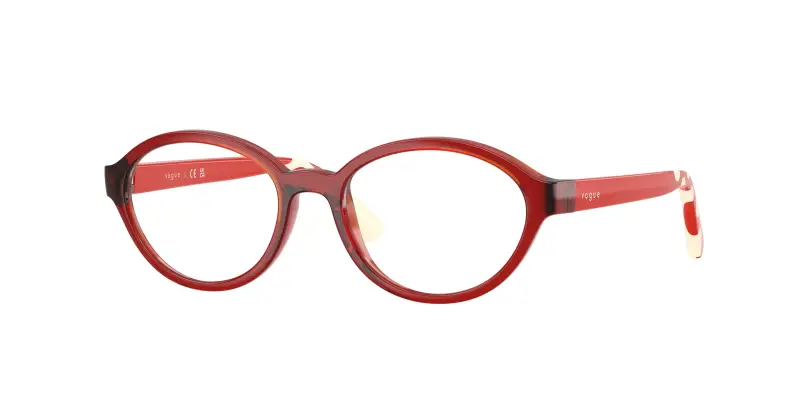 Bambino VOGUE EYEWEAR VY2043 3278 Montature da vista Nylon Rosso Trasparente Rotonda Normale