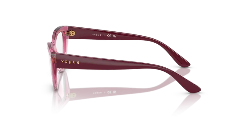 VOGUE EYEWEAR Bambino VY2031 2613 Montature da vista Nylon Rosa Trasparente Farfalla Normale miniatura 3