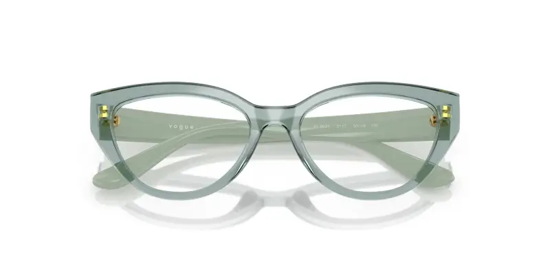 Bambino VY2031 3117 Montature da vista Nylon Verde Trasparente Farfalla Normale miniatura 2