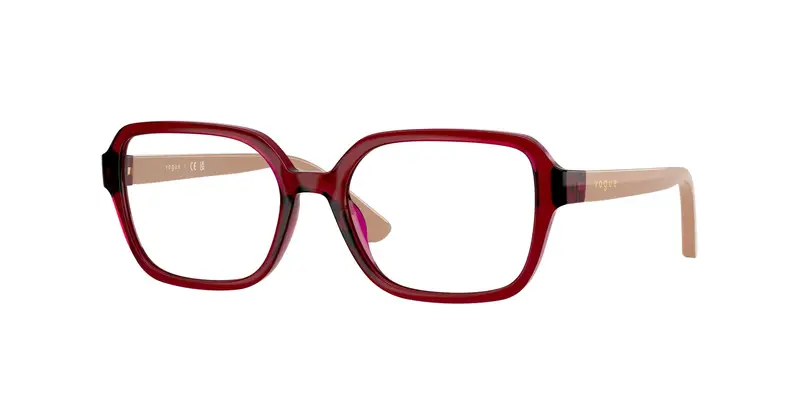 VOGUE EYEWEAR Bambino VY2032  3066 Montature da vista Nylon Rosso Trasparente Geometrica Normale