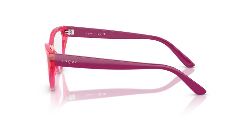 VOGUE EYEWEAR Bambino VY2035 3204 Montature da vista Nylon Viola Trasparente Cat Eye Normale miniatura 3