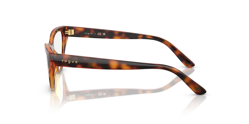 VOGUE EYEWEAR Bambino VY2035 W656 Montature da vista Nylon Marrone Trasparente Cat Eye Normale miniatura 3