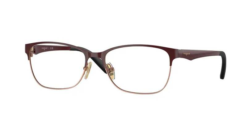 VOGUE EYEWEAR Donna VO3940  5170 Montature da vista Metallo Rosso Trasparente Squadrata Normale