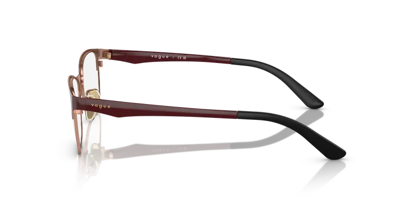 VOGUE EYEWEAR Donna VO3940 5170 Montature da vista Metallo Rosso Trasparente Squadrata Normale miniatura 3