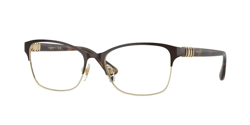 VOGUE EYEWEAR Donna VO4050  997 Montature da vista Metallo Marrone Trasparente Squadrata Normale