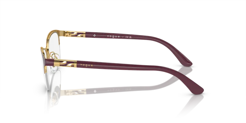 VOGUE EYEWEAR Donna VO4067 5060 Montature da vista Metallo Viola Trasparente Pillow Normale miniatura 3