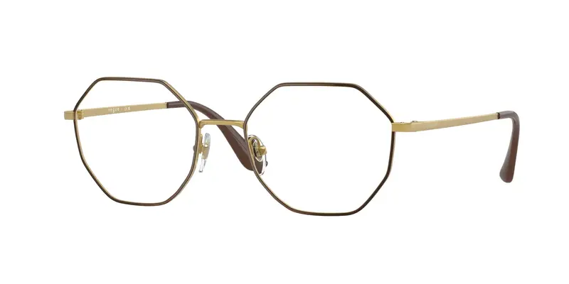 VOGUE EYEWEAR Donna VO4094  997 Montature da vista Metallo Marrone Trasparente Geometrica Normale