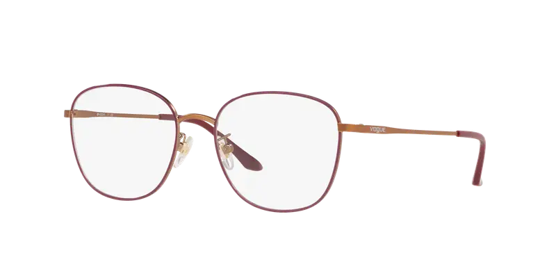 VOGUE EYEWEAR Donna VO4124D  5089 Montature da vista Metallo Rosso Trasparente Squadrata Normale