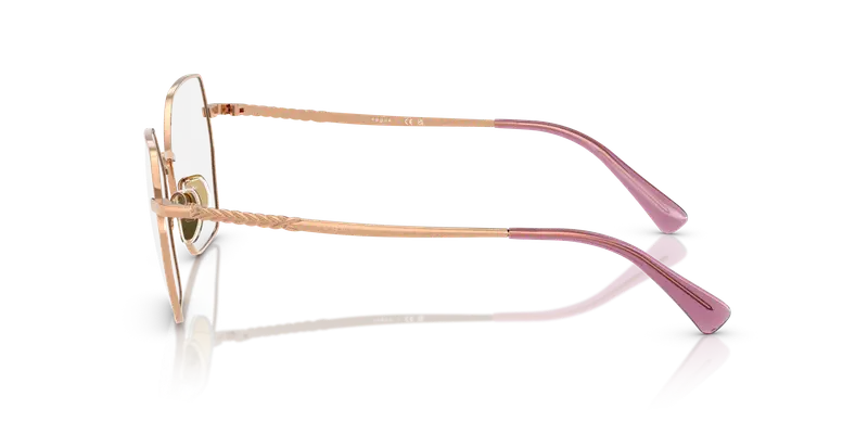 VOGUE EYEWEAR Donna VO4196 5152 Montature da vista Metallo Oro Trasparente Geometrica Normale miniatura 3