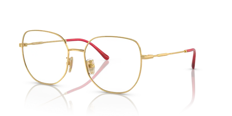 VOGUE EYEWEAR Donna VO4296D 280 Montature da vista Metallo Oro Trasparente Geometrica Normale miniatura 3