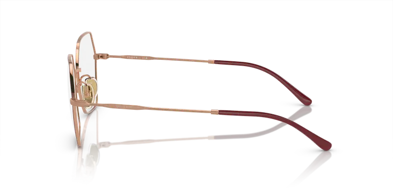 VOGUE EYEWEAR Donna VO4297T 5194 Montature da vista Titanio Rosso Trasparente Geometrica Normale miniatura 3