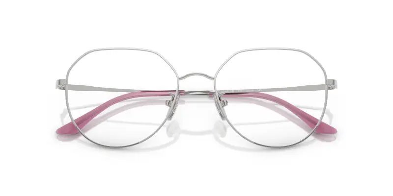 Donna VO4301D 323 Montature da vista Metallo Argento Trasparente Geometrica Normale miniatura 2