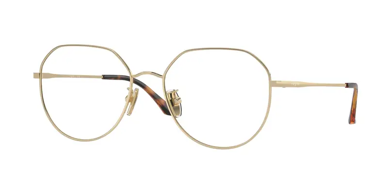 VOGUE EYEWEAR Donna VO4301D  848 Montature da vista Metallo Oro Trasparente Geometrica Normale