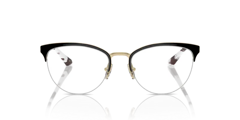 VOGUE EYEWEAR Donna VO4304 352 Montature da vista Metallo Nero Trasparente Rotonda Normale miniatura 2