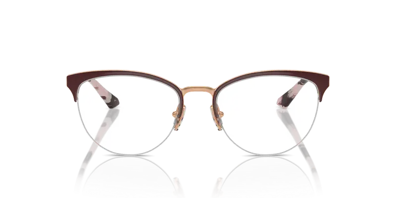 VOGUE EYEWEAR Donna VO4304 5170 Montature da vista Metallo Rosso Trasparente Rotonda Normale miniatura 2