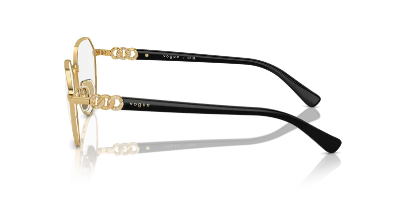 VOGUE EYEWEAR Donna VO4311B 280 Montature da vista Metallo Oro Trasparente Geometrica Normale miniatura 3