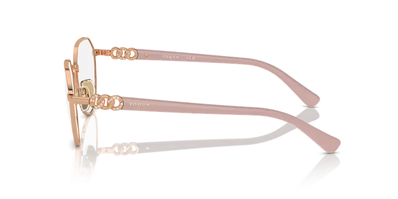 VOGUE EYEWEAR Donna VO4311B 5152 Montature da vista Metallo Oro Trasparente Geometrica Normale miniatura 3