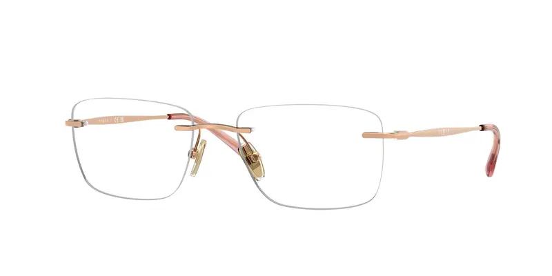 VOGUE EYEWEAR Donna VO4314I  5152 Montature da vista Metallo Oro Trasparente Pillow Normale