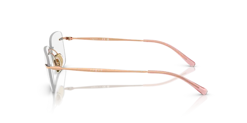 VOGUE EYEWEAR Donna VO4314I 5152 Montature da vista Metallo Oro Trasparente Pillow Normale miniatura 3