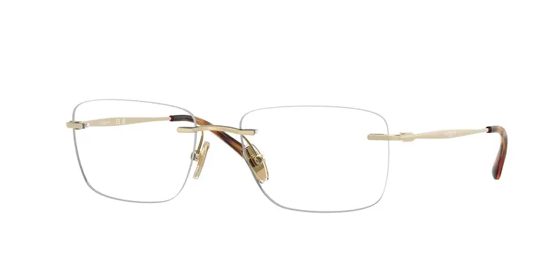 VOGUE EYEWEAR Donna VO4314I  848 Montature da vista Metallo Oro Trasparente Pillow Normale