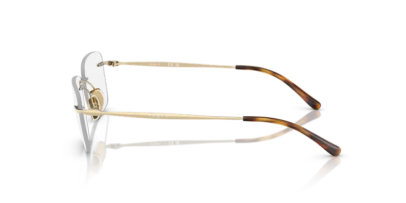 VOGUE EYEWEAR Donna VO4314I 848 Montature da vista Metallo Oro Trasparente Pillow Normale miniatura 3