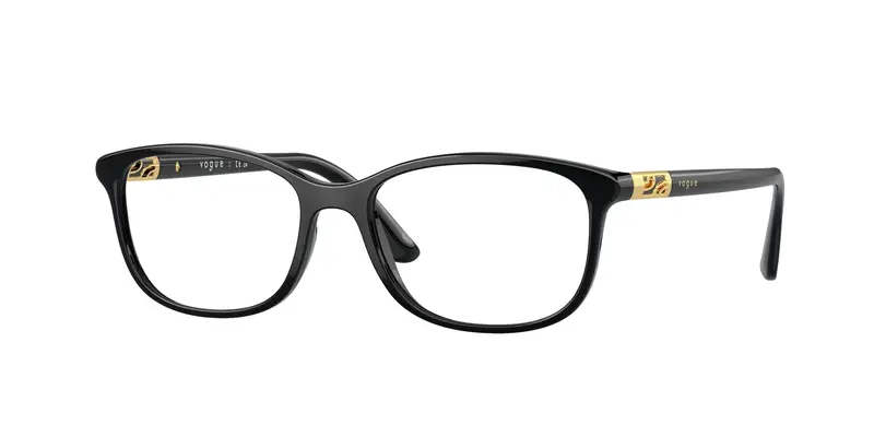 VOGUE EYEWEAR Donna VO5163  W44 Montature da vista Iniettato Nero Trasparente Pillow Normale