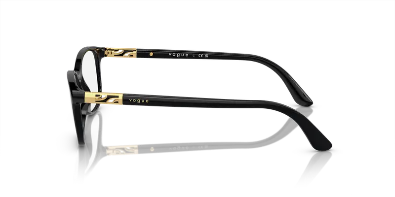 VOGUE EYEWEAR Donna VO5163 W44 Montature da vista Iniettato Nero Trasparente Pillow Normale miniatura 3