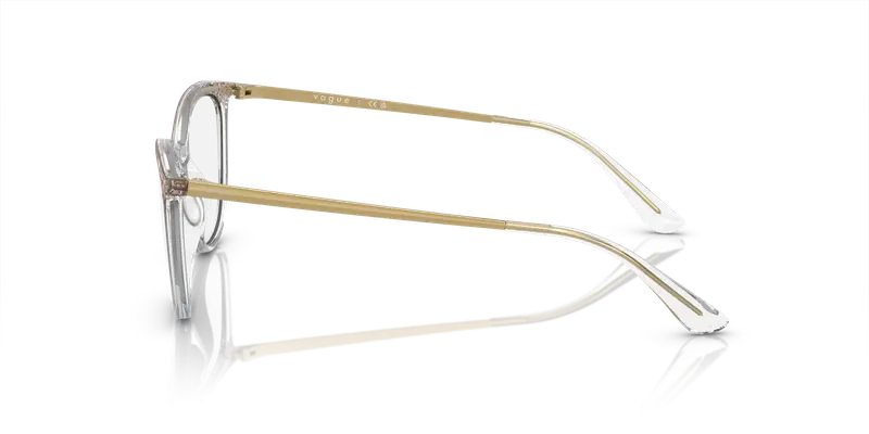 VOGUE EYEWEAR Donna VO5276 2736 Montature da vista Iniettato Marrone Trasparente Cat Eye Normale miniatura 3