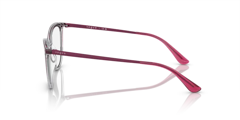 VOGUE EYEWEAR Donna VO5276 2737 Montature da vista Iniettato Viola Trasparente Cat Eye Normale miniatura 3