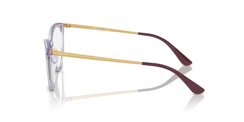 VOGUE EYEWEAR Donna VO5276 2745 Montature da vista Iniettato Viola Trasparente Cat Eye Normale miniatura 3