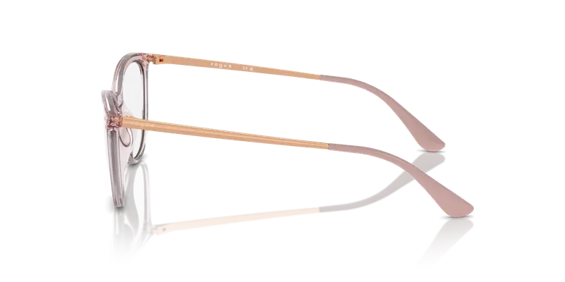 VOGUE EYEWEAR Donna VO5276 2942 Montature da vista Iniettato Rosa Trasparente Cat Eye Normale miniatura 3