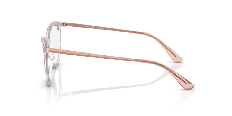 VOGUE EYEWEAR Donna VO5276 3034 Montature da vista Iniettato Rosa Trasparente Cat Eye Normale miniatura 3