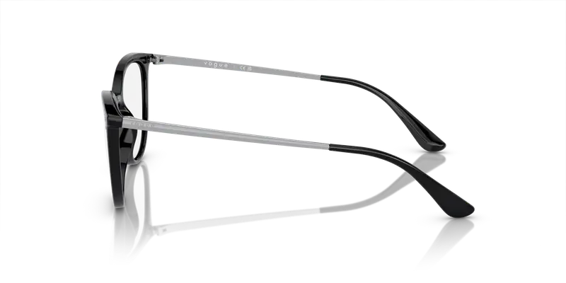 VOGUE EYEWEAR Donna VO5276 W44 Montature da vista Iniettato Nero Trasparente Cat Eye Normale miniatura 3