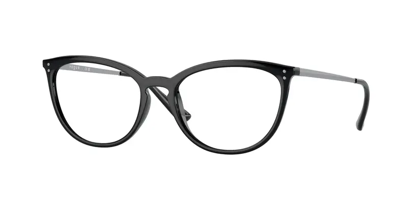 VOGUE EYEWEAR Donna VO5276  W44 Montature da vista Iniettato Nero Trasparente Cat Eye Normale