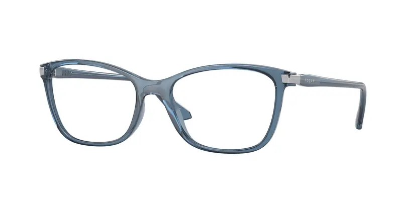 VOGUE EYEWEAR Donna VO5378  2986 Montature da vista Iniettato Blu Trasparente Pillow Normale