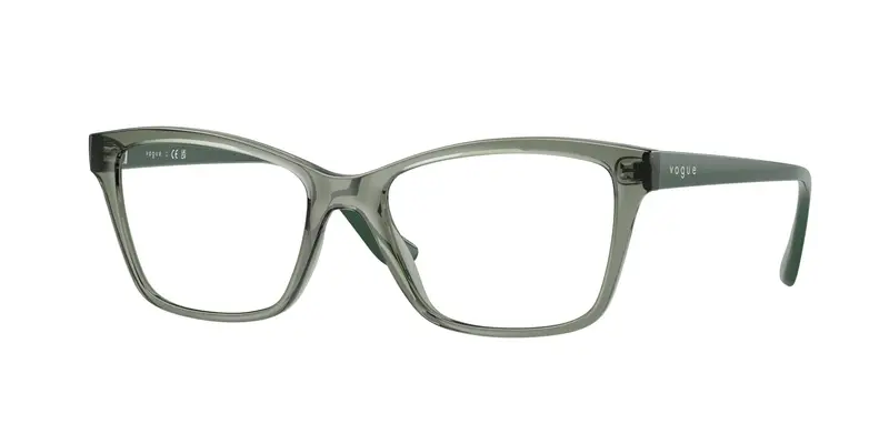 VOGUE EYEWEAR Donna VO5420 3086 Montature da vista Iniettato Verde Trasparente Pillow Normale