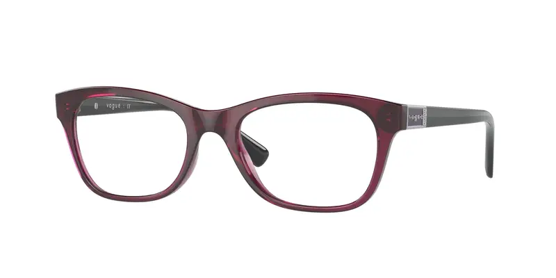 VOGUE EYEWEAR Donna VO5424B  2989 Montature da vista Iniettato Rosso Trasparente Pillow Normale