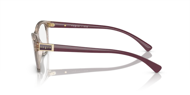 VOGUE EYEWEAR Donna VO5424B 2990 Montature da vista Iniettato Marrone Trasparente Pillow Normale miniatura 3